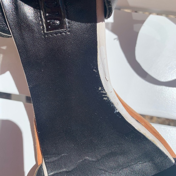 Justa Osadia designer sandals black and white leather size 40 - Picture 15 of 16